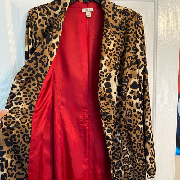 CACHE’ Leopard Print Trench Coat - Picture 6 of 6